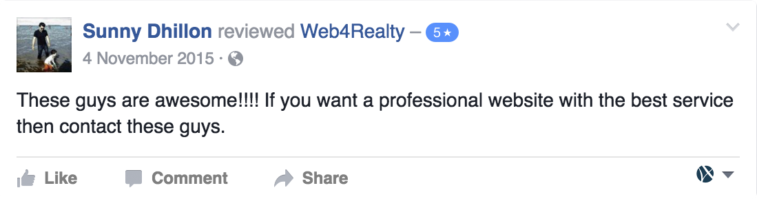 Web4Realty Facebook Review 4