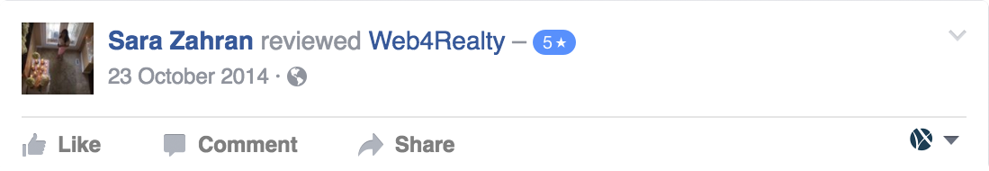 Web4Realty Facebook Review 8