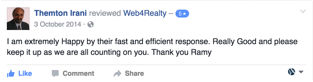 Web4Realty Facebook Review 9