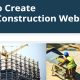 how to create a pre construction website