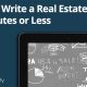 how to write a real estate blog