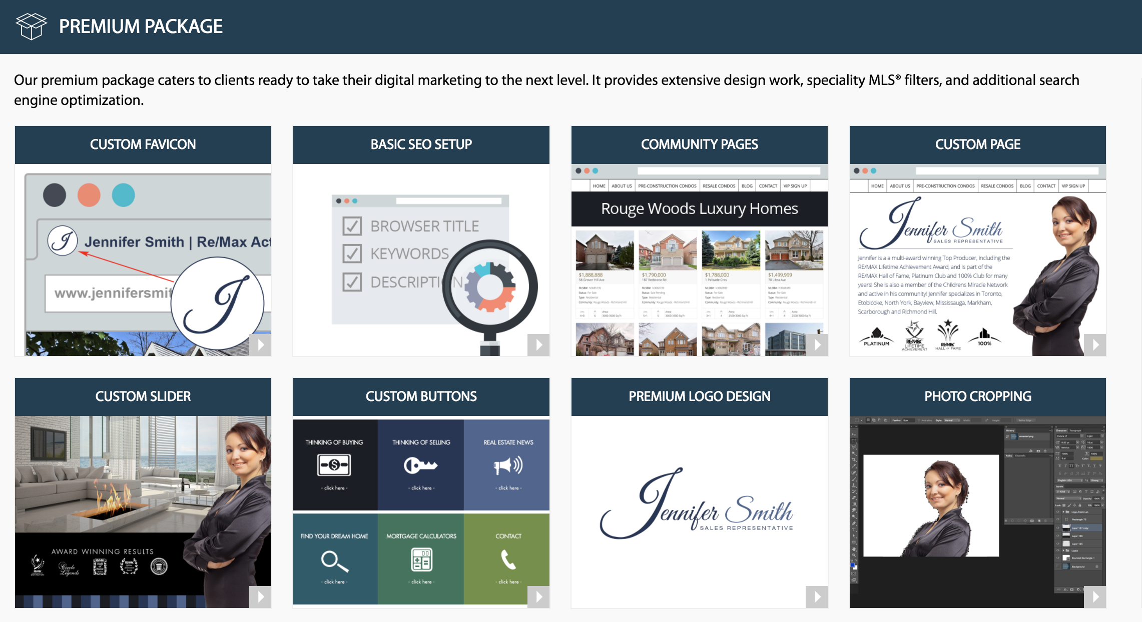 real estate website design