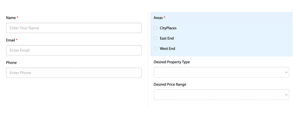 how to get real estate leads with contact forms